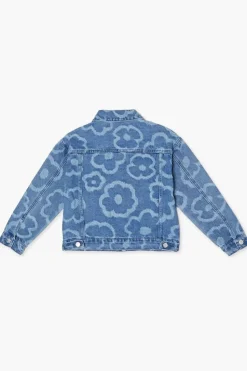Girls Floral Denim Shacket (Kids)
