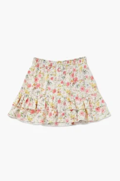 Girls Floral Flounce Skirt (Kids)