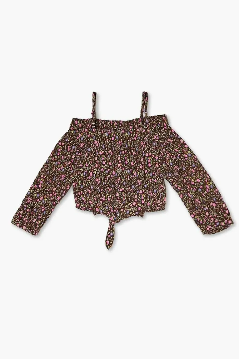 Girls Floral Open-Shoulder Top (Kids)