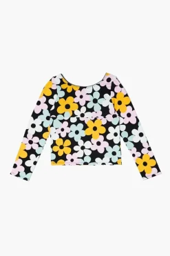 Girls Floral Print Long-Sleeve Top (Kids)