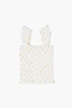 Girls Floral Print Smocked Top (Kids)