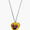 Girls Glitter Heart Necklace (Kids)