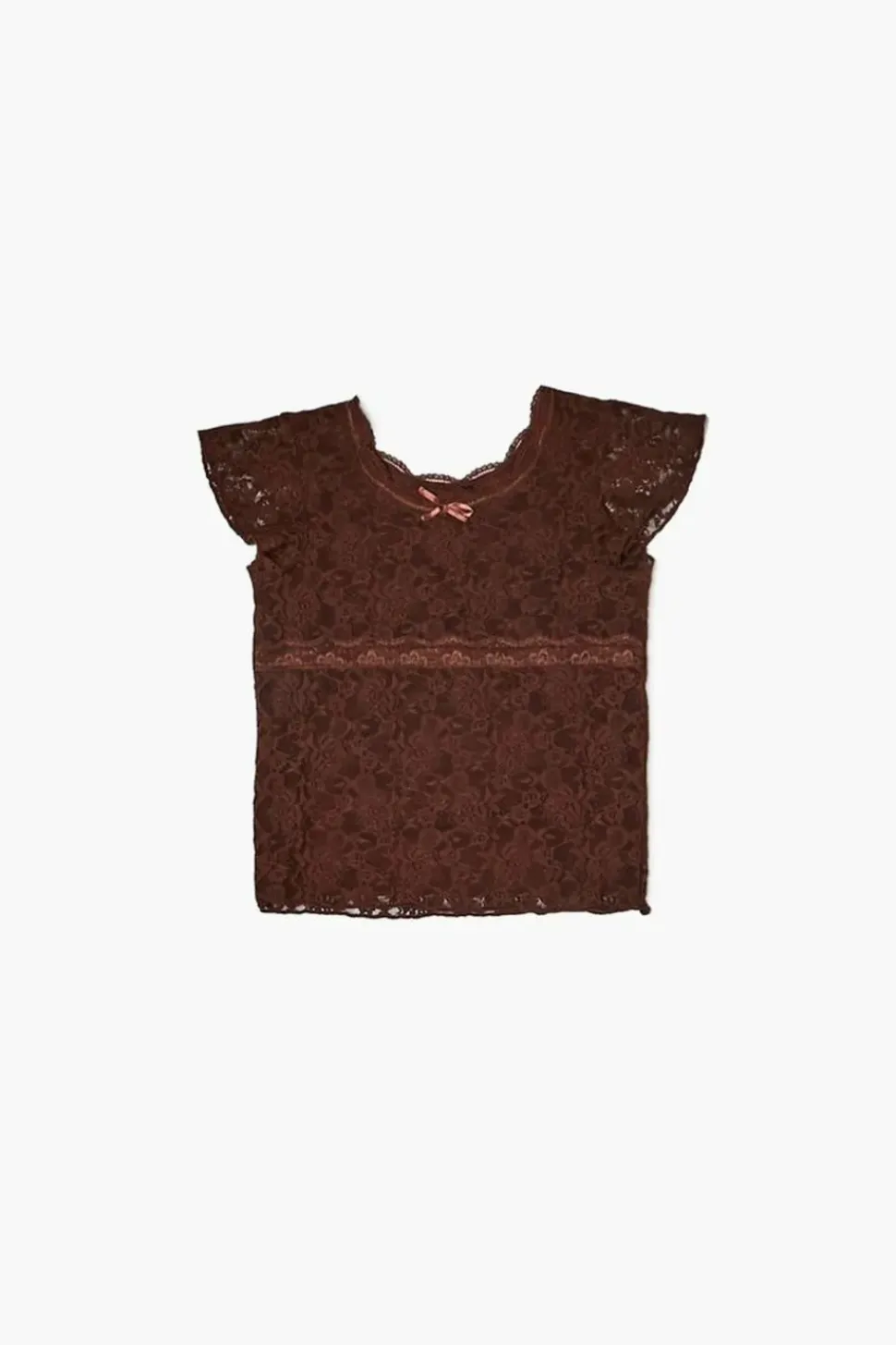 Girls Lace Butterfly Sleeve Top (Kids)