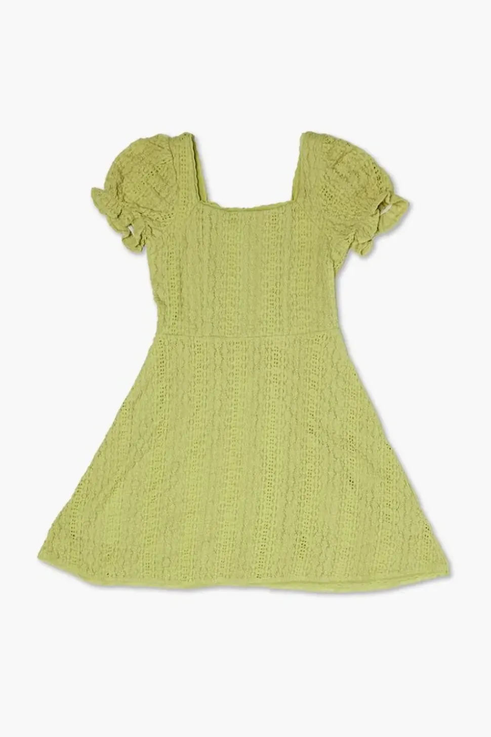 Girls Lace Puff-Sleeve Dress (Kids)