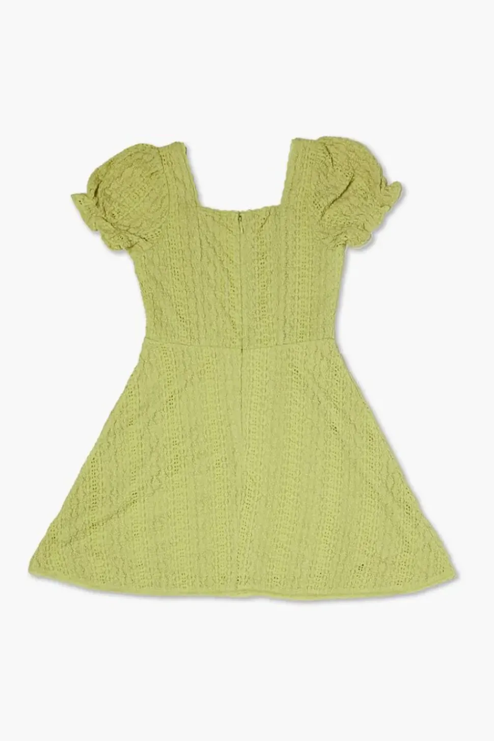 Girls Lace Puff-Sleeve Dress (Kids)