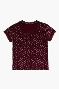 Girls Lace-Trim Floral Tee (Kids)