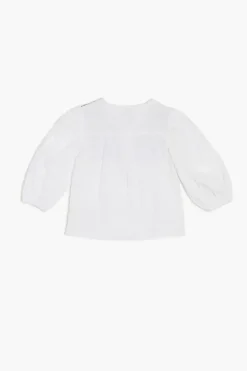 Girls Leaf Embroidered Top (Kids)