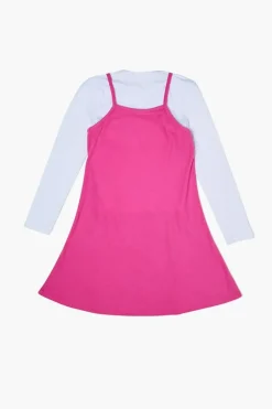 Girls Long-Sleeve Combo Dress (Kids)