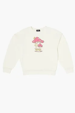 Girls Mushroom Graphic Pullover (Kids)