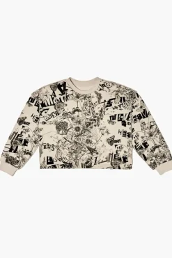 Girls Nature Graphic Cropped Pullover (Kids)