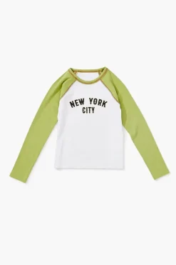 Girls New York Baseball Tee (Kids)
