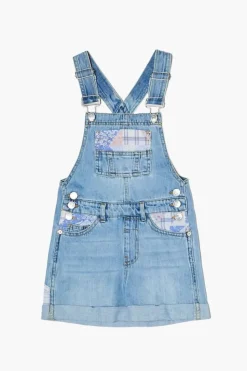 Girls Patchwork Overall Shorts (Kids)