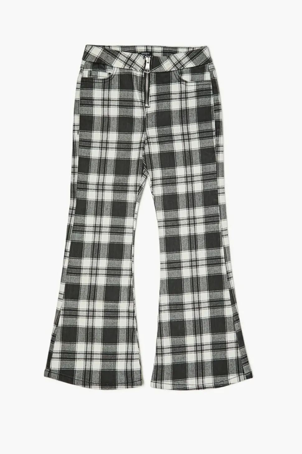 Girls Plaid Flare Pants (Kids)