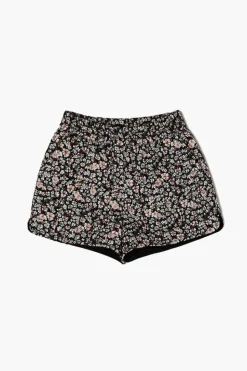 Girls Quilted Floral Print Shorts (Kids)