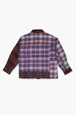 Girls Reworked Plaid Shirt (Kids)