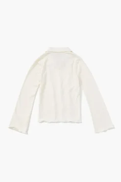 Girls Ribbed Lettuce-Edge Top (Kids)