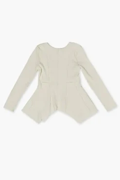 Girls Ribbed Split Hem Top (Kids)