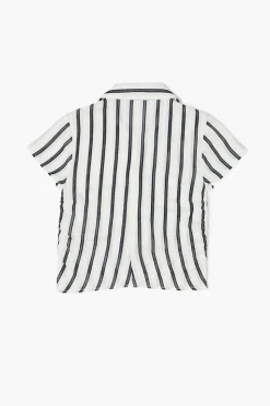 Girls Ruched Striped Shirt (Kids)
