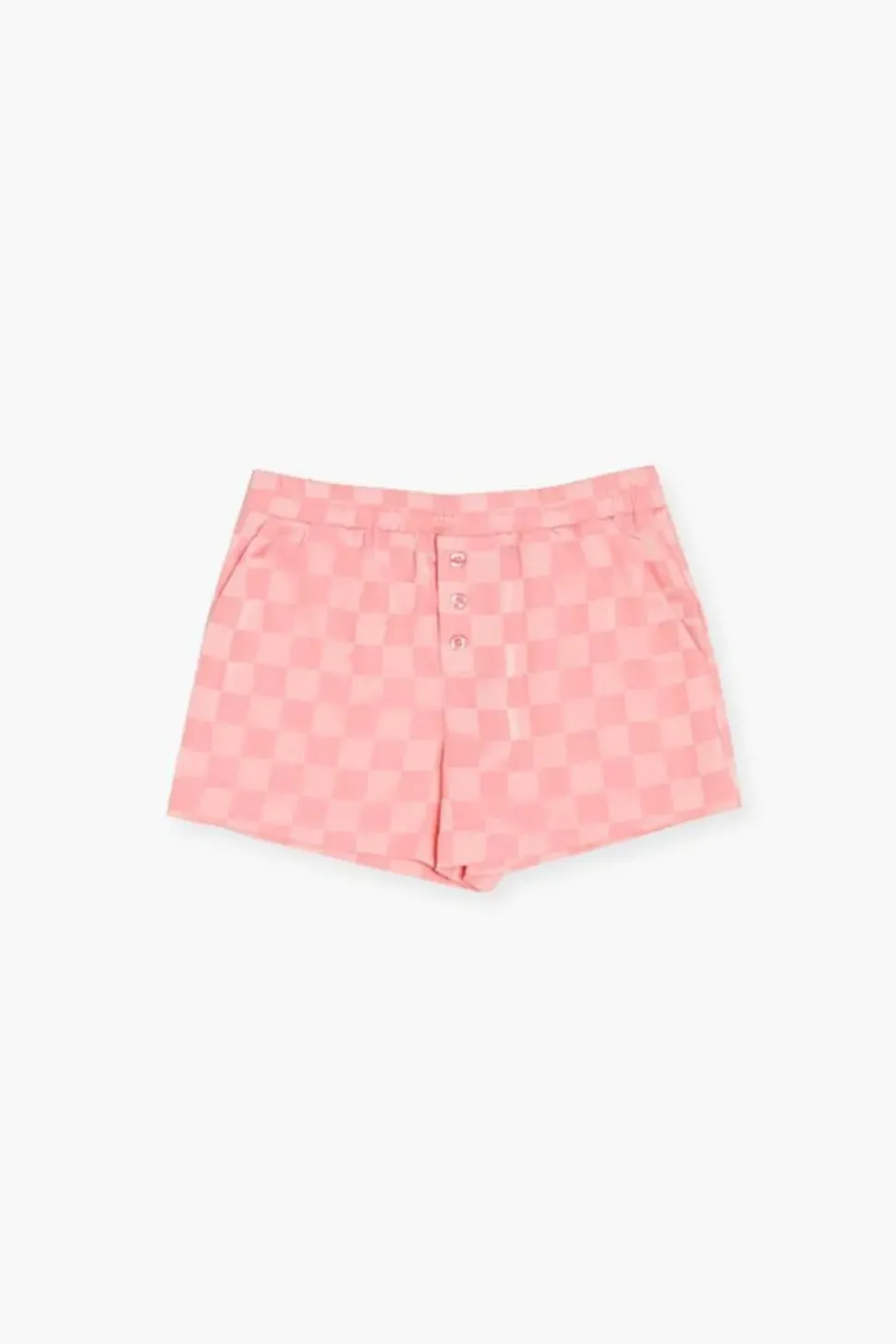 Girls Satin Checkered Shorts (Kids)