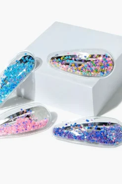 Girls Star Confetti Snap Hair Clip Set (Kids)