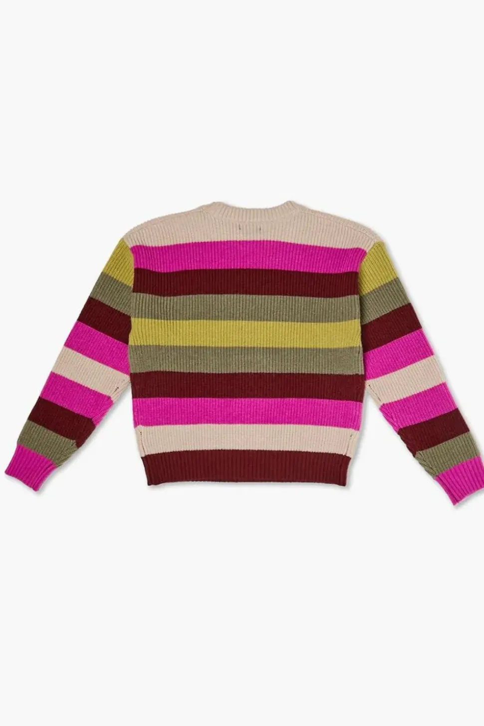 Girls Striped Mushroom Graphic Sweater (Kids)