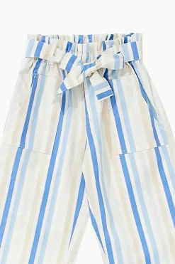 Girls Striped Paperbag Pants (Kids)