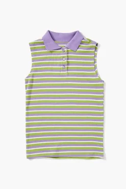 Girls Striped Polo Shirt (Kids)