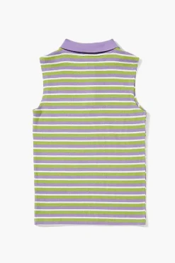 Girls Striped Polo Shirt (Kids)