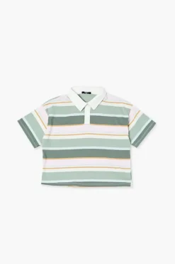 Girls Striped Polo Shirt (Kids)