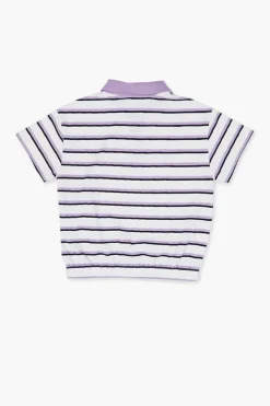 Girls Striped Polo Shirt (Kids)