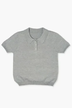 Girls Sweater-Knit Polo Shirt (Kids)