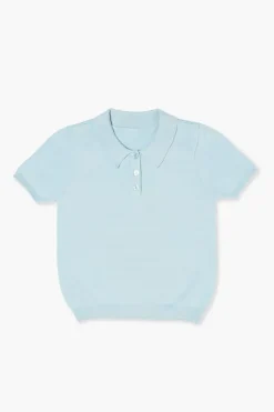 Girls Sweater-Knit Polo Shirt (Kids)