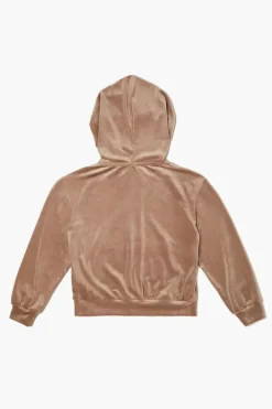 Girls Velvet Zip-Up Hoodie (Kids)