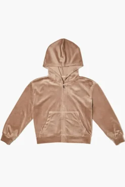 Girls Velvet Zip-Up Hoodie (Kids)