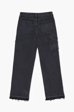 Girls Washed-Panel Jeans (Kids)