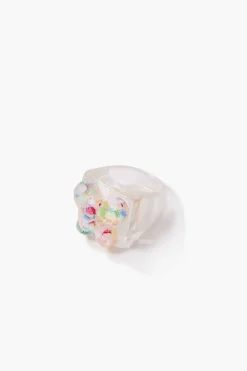 Glitter Butterfly Cocktail Ring