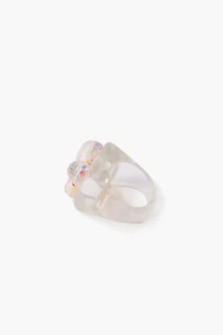 Glitter Butterfly Cocktail Ring