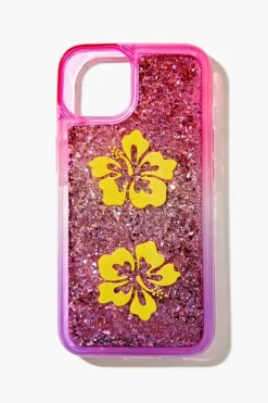 Glitter Flower Case For Iphone 13