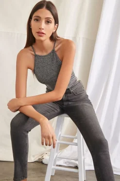 Glitter Knit Cropped Cami
