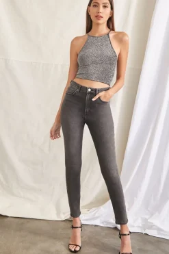 Glitter Knit Cropped Cami