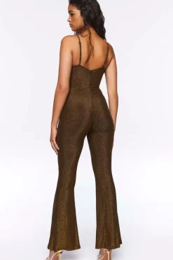 Glitter Knit Cutout Cami Jumpsuit