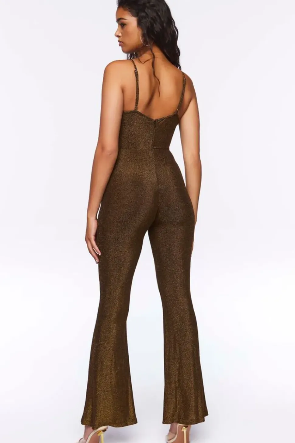 Glitter Knit Cutout Cami Jumpsuit