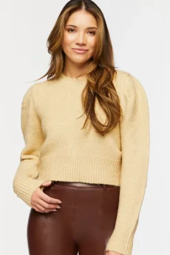 Glitter Knit Ribbed-Trim Sweater