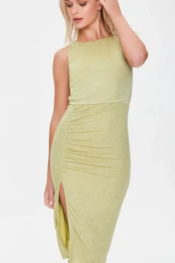 Glitter Knit Ruched Dress