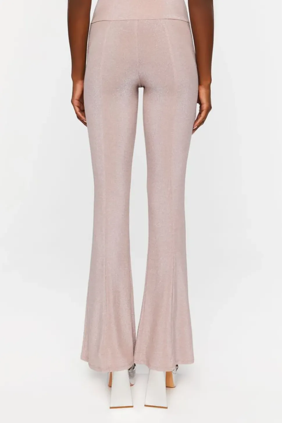 Glitter Split-Hem Pants