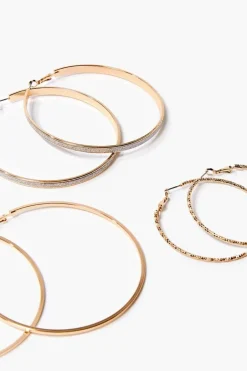 Glitter Variety Hoop Earrings Set