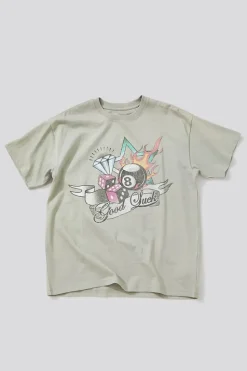 Good Luck Graphic Crew Neck Tee