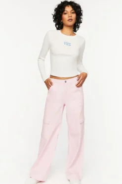 Good Vibes Embroidered Long-Sleeve Baby Tee