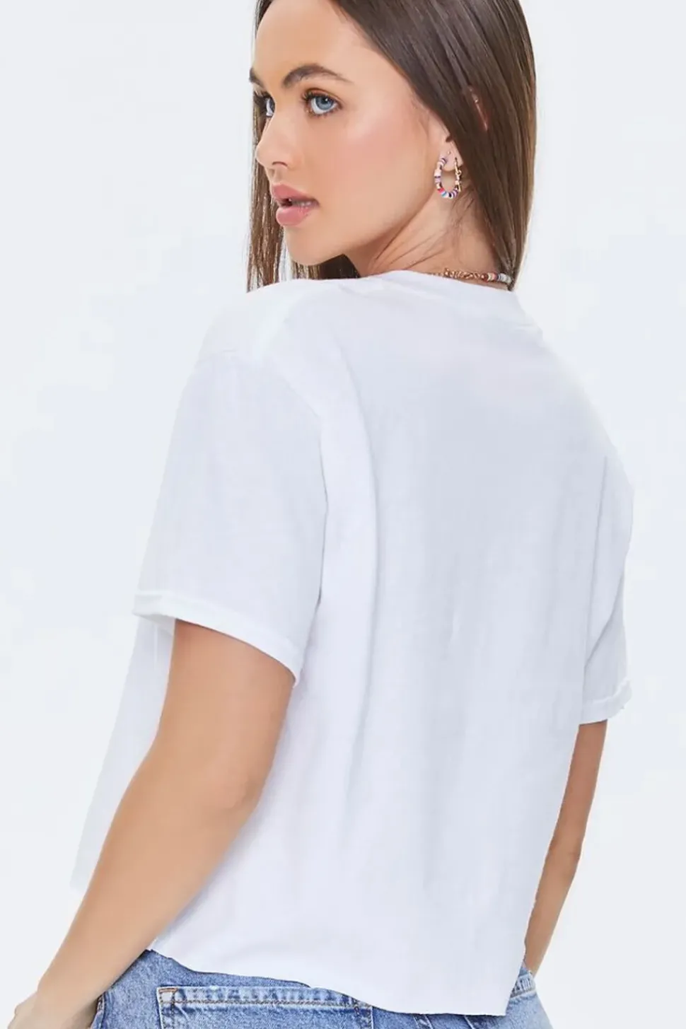 Good Vibes Graphic Raw-Cut Tee