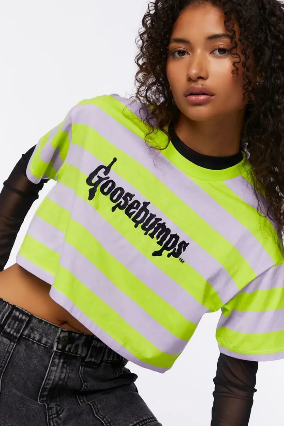 Goosebumps Graphic Cropped Tee